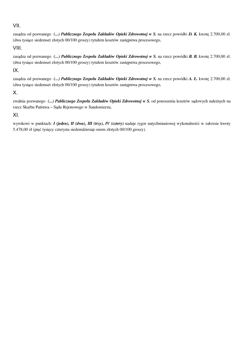 Wyrok w sprawie odszkodowania dla pielęgniarek/pielęgniarzy z Sandomierza - strona 2